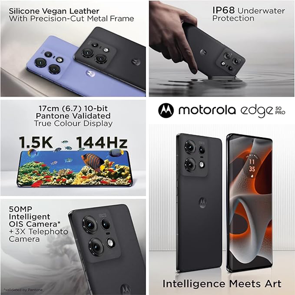 Buy Motorola Edge 50 Pro 5G 8 GB RAM 256 GB Black Beauty Mobile Phone - Vasanth and Co